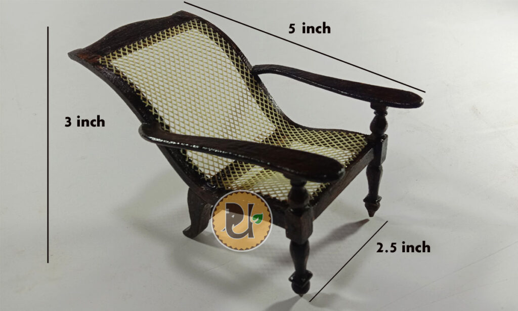 Antique Finish Wooden Miniature Easy Chair Udhaya Toys