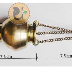 Miniature Brass Shiva linga Jal Abhishek Lota Patra with Cow Face brass chain &Hanger
