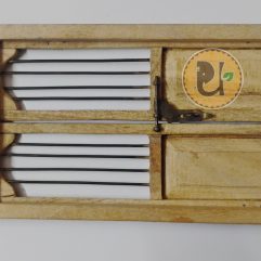 Miniature Wooden Old Style Door with Grill Desing -udhayatoys